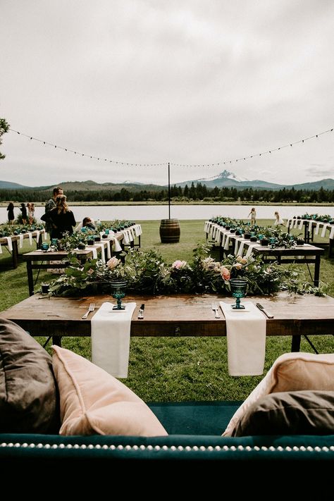 Black Butte Ranch Oregon Weddings Bend Wedding Venues 97759 Mountain Wedding Reception, Mountain View Weddings, Bend Wedding, Wedding Venues Oregon, Lush Lawn, Wedding Reception Locations, Inexpensive Wedding Venues, Affordable Wedding Venues, Event Lighting