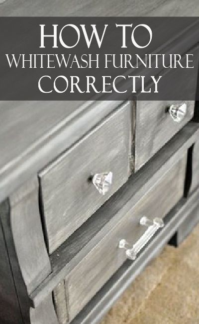 Learn how to whitewash furniture correctly, and with multiple color options! How To Whitewash Furniture, Whitewashing Furniture, Whitewash Furniture, How To Whitewash, Painted Furniture Ideas, Distressed Furniture Diy, White Washed Furniture, Furniture Painting Techniques, Distressed Furniture