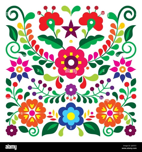 Mexican Terrace, Patchwork Cushions, Folk Decor, Mexican Pattern, Mexican Flowers, Mexican Embroidery, Posca Art, Folk Art Flowers, Floral Embroidery Patterns