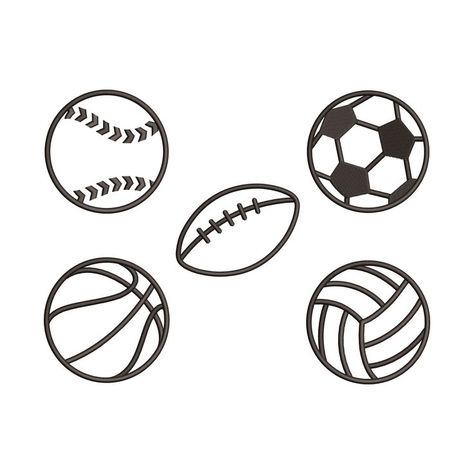 Football Embroidery Designs, Outline Embroidery, Sewing Embroidery, Sports Balls, Sewing Embroidery Designs, Embroidery Ideas, Iron On Patch, Hand Embroidery Patterns, Applique Designs