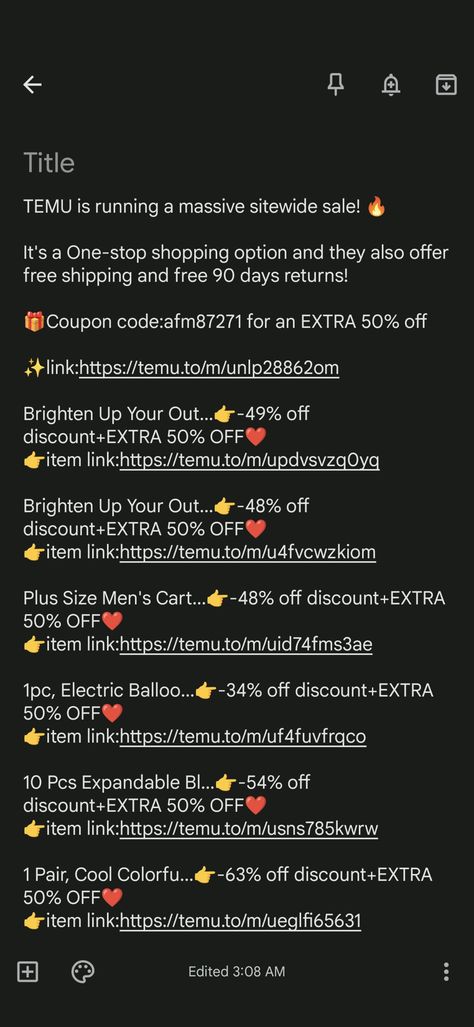 Temu Coupon Codes, Sitewide Sale, Shopping Hacks, Promo Codes, Coupon Codes, Online Shopping, Coding, Quick Saves