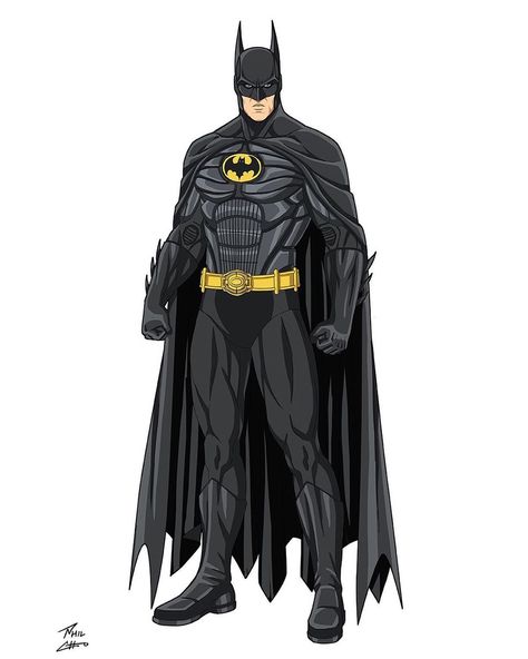 Phil Cho on Instagram: "Batman (Michael Keaton) original concept design commissioned by Ethan James. Character belongs to DC Comics. Art by Phil Cho. #batman…" Phil Cho Batman, Batman Injustice, Batman Movie Posters, Batman Gotham Knight, Batman Redesign, Batman Design, Cute Batman, Phil Cho, Batman Cartoon