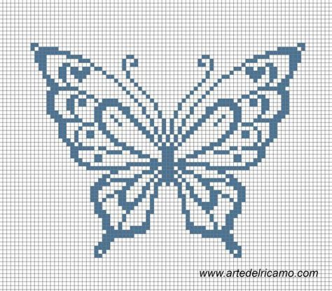 Butterfly Crochet Pattern, Cross Stitch Butterfly, Art Pixel, Graph Crochet, Butterfly Cross Stitch, Pixel Crochet, Pixel Art Grid, Tapestry Crochet Patterns, Crochet Butterfly