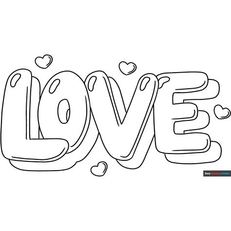 Free Love in Bubble Letters Coloring Page for Kids Love In Bubble Letters, Ipad Decor, Cute Coloring Pages For Kids, Cute Zombie, Drawing Guides, Printable Cute, Dragon Coloring Page, Bear Coloring Pages, Dog Coloring Page