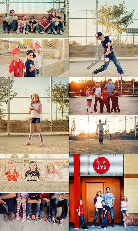 Sports Theme Family Pictures, Sports Family Pictures, Baseball Family Photoshoot, Family Baseball Photoshoot, Baseball Family Pictures, Active Photoshoot, Baseball Collage, Baseball Pics, Baseball Family