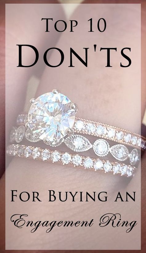 Top 10 DON'TS for Buying an Engagement Ring Big Wedding Rings, Big Engagement Rings, Onyx Engagement Ring, Popular Engagement Rings, Engagement Ring Inspiration, Cool Wedding Rings, Baked Spaghetti, Buying An Engagement Ring, Princess Cut Engagement Rings