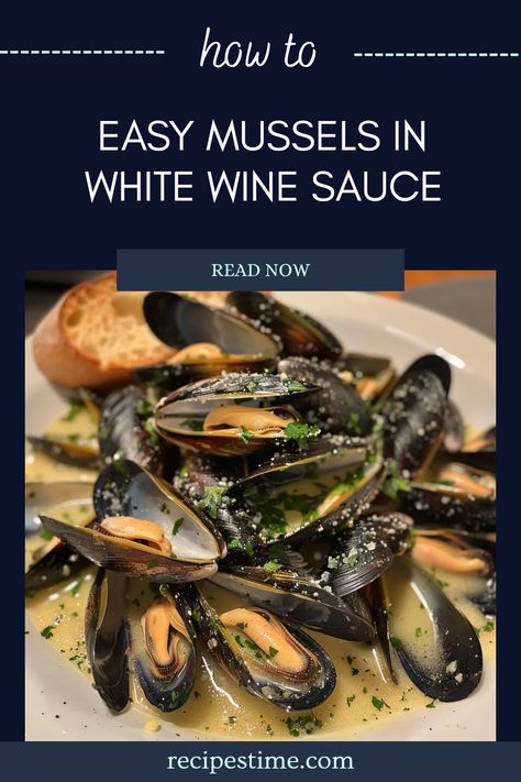 Get ready for an easy seafood dinner with this mouthwatering recipe for mussels in white wine sauce. It’s a simple yet luxurious dish that will impress your guests or make any meal feel special. Bursting with flavor and richness, you'll find that the delicate taste of mussels pairs perfectly with fresh herbs, garlic, and buttery white wine. Serve it with crusty bread to soak up all that delicious sauce. Perfect for weeknight dinners or special occasions, you'll love this quick seafood delight. Mussels In White Wine Sauce, Mussels In White Wine, White Wine Sauce Recipes, Cooking Mussels, Creamy White Wine Sauce, Mussels Recipe, Seafood Recipe, White Wine Sauce, Clam Recipes