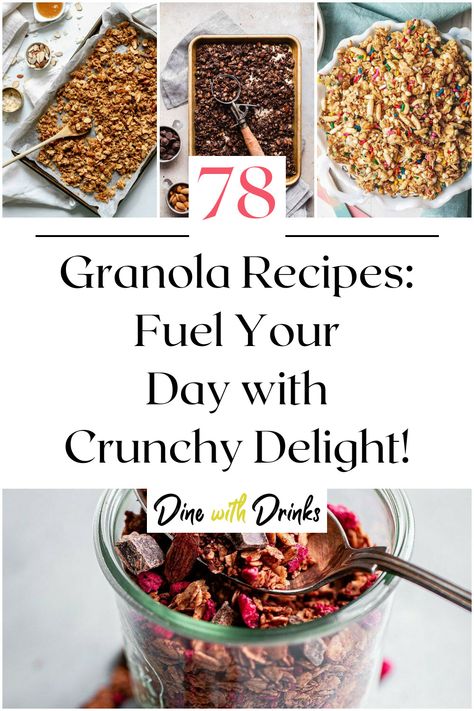 Collage of 4 granola recipes. Unique Granola Recipes, Granola Combinations, Crunchy Granola Recipe, Best Granola, Granola Breakfast, Unique Breakfasts, Crunchy Granola, Granola Cereal, Granola Recipe