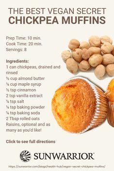 Chickpea Muffins, Resep Vegan, Glutenfri Baking, Menu Sarapan Sehat, Vegan Muffins, Resep Diet, Makanan Diet, Muffin Recipe, Vegan Dessert Recipes