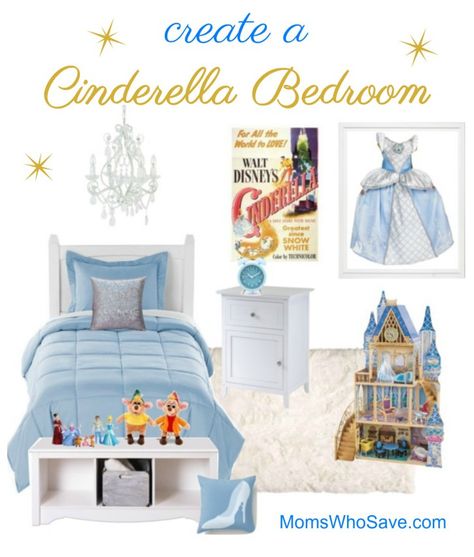 Create a #Cinderella Bedroom #Disney | MomsWhoSave.com #home #decor #kids Rooms For Boys, Cinderella Bedroom, Cinderella Room, Disney Princess Bedroom, Casa Disney, Kid Bedrooms, Diy Remodeling, Disney Bedrooms, Princess Bedroom