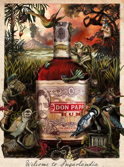 Don Papa Rum, Coffee Cup Art, Whiskey Brands, Rum Bottle, Malibu Rum, Alcohol Packaging, Light Rum, Rum Drinks, White Rum