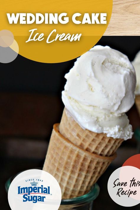 Beat the heat with our Easy Wedding Cake Ice Cream recipe! This delightful summer dessert is made with a rich custard base of egg yolks, sugar, whole milk, and heavy whipping cream. We've added a hint of vanilla extract and the irresistible flavor of wedding cake mix to create a luscious treat. Chill, churn, and enjoy this homemade ice cream that captures the essence of a classic cake batter. Treat yourself and your loved ones to this refreshing delight! Wedding Cake Ice Cream, Shaved Ice Recipe, Homemade Wedding Cake, Ice Cream Sauce, At Home Wedding, Cake Ice Cream, Ice Cream Maker Recipes, Brides Cake, Frozen Dessert Recipe