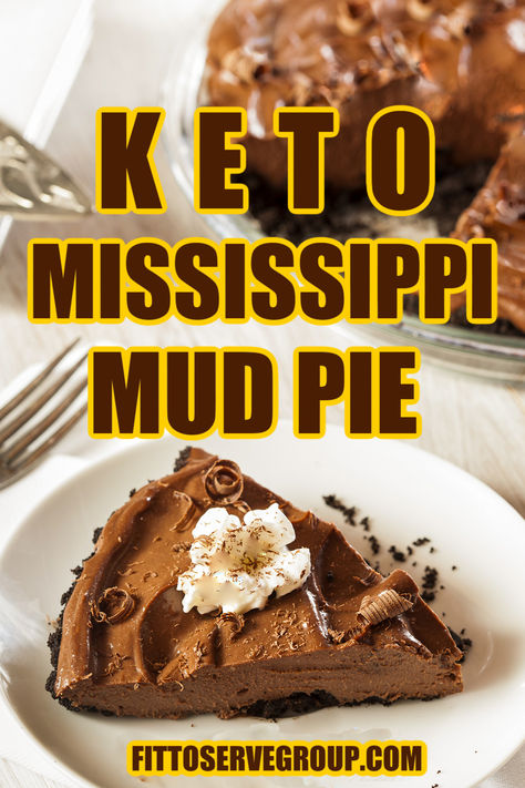 No-Bake Mississippi Mud Pie (Keto & Gluten-Free) Rich Chocolate Mousse, Mud Pie Recipe, Chocolate Mousse Filling, Sugar Free Pie, Mississippi Mud Cake, Mississippi Mud Pie, Chocolate Mousse Pie, Mousse Filling, Keto Banana Bread