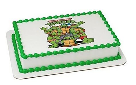 Teenage Mutant Ninja Turtles Birthday - Edible Cake/Cupcake Topper!!! (6 Inch Round) #party #partydecorideas #birthdayparty #kidsbirthdayparty #kidsparty #kidspartydecorations #decorations #partydecor #TMNT #teenagemutantninjaturtles #ninjaturtles Tmnt 90s, 6 Inch Round Cake, Ninja Turtle Cake Topper, Teenage Mutant Ninja Turtle Cake, Teenage Mutant Ninja Turtles Birthday, Ninja Cake, Turtle Birthday Parties, Frosted Cake, Ninja Turtles Birthday