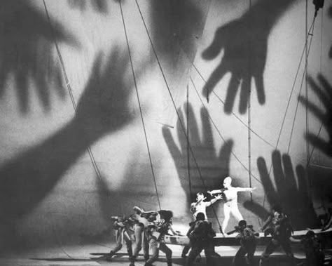 Again the use of shadows. Especially hands would be cool when Woyzeck freaks out. So if all the hands point to Woyzeck in that Tavern scene when he has blood on his arm it would look cool. Josef Svoboda, Conception Scénique, Theatre Inspiration, Shadow Theatre, Set Design Theatre, Stage Set Design, Theatre Design, Shadow Play, Theatre Set