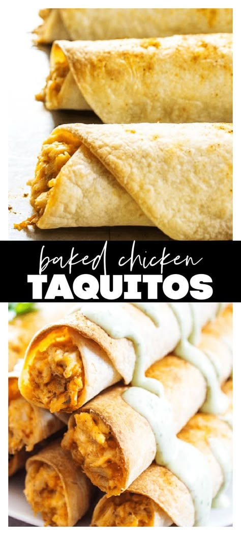 Baked Taco Ranch Taquitos Family Mexican Dinner Ideas, Easy Latin Recipes, Exotic Dinner Recipes, Mexican Food Recipes Easy Dinners, Cheesy Taquitos, Recipe With Tortillas, Chicken Taquitos Baked, Taquitos Chicken, Chicken Taquitos Recipe