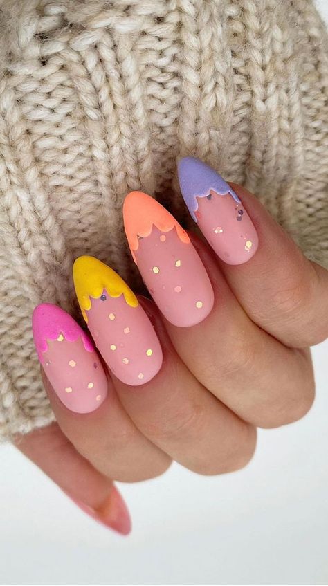 pastel nails, scallop french tip nails, pastel french tips, pastel scallop french tip nails Pastel Colour Nails, Pastel French Manicure, Spring Nails Pastel, Pastel Color Nails, French Tip Nail Art, Nails Pastel, Pastel Nail, French Tips, Pastel Nails