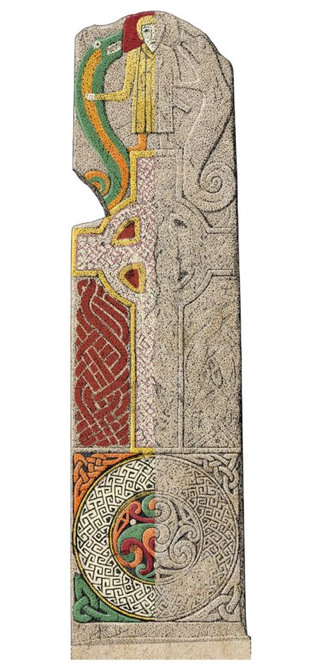 Scotland's carved Pictish stones re-imagined in colour Pictish Warrior, Middle Ages Art, Indian Tattoos, Celtic Artwork, Wiccan Tattoos, Inca Tattoo, Mayan Symbols, Scotland History, Norse Symbols