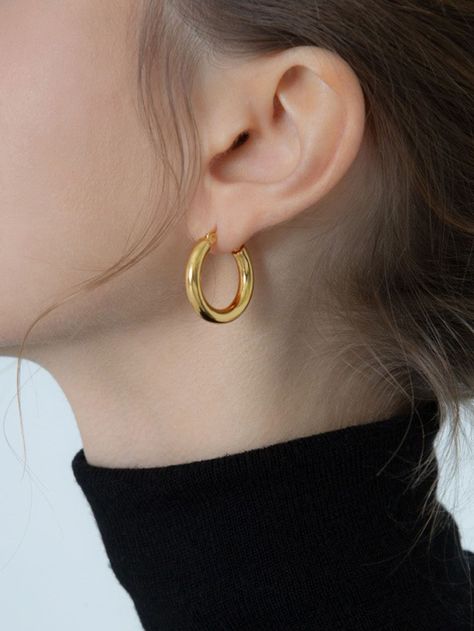 Minimalist Hoop EarringsI discovered amazing products on SHEIN.com, come check them out! Thick Hoop Earrings, 14k Gold Hoop Earrings, Chunky Hoop Earrings, Minimal Earrings, Gold Filled Hoops, Huggie Hoop Earrings, Party Jewelry, Metal Earrings, Girls Earrings