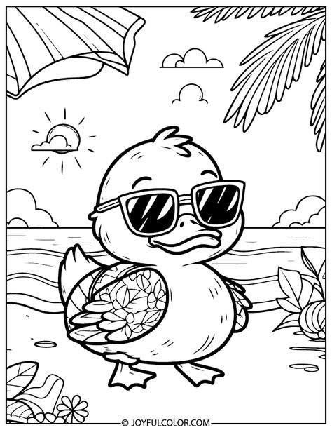 Free Printable Animal Coloring Pages Duck Coloring Pages, Minion Coloring Pages, Summer Coloring, Farm Animal Coloring Pages, Valentine Coloring Pages, Spring Coloring Pages, Summer Coloring Pages, Valentine Coloring, Cat Coloring Page