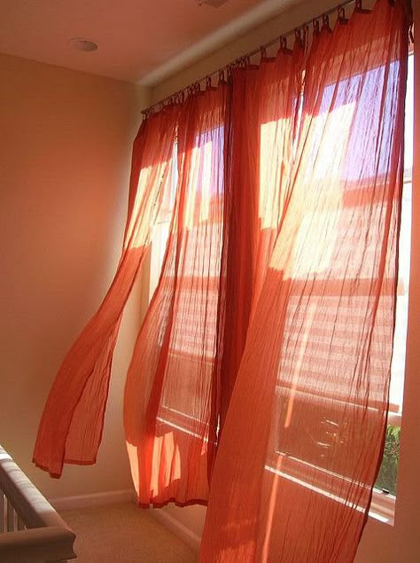 Colourful Curtains Bedroom, Colourful Sheer Curtains, Sheer Colored Curtains, Burnt Orange Sheer Curtains, Light Orange Curtains, Curtains Room Bedroom, Orange Bedroom Curtains, Orange Room Bedroom, Bedroom Curtains Color