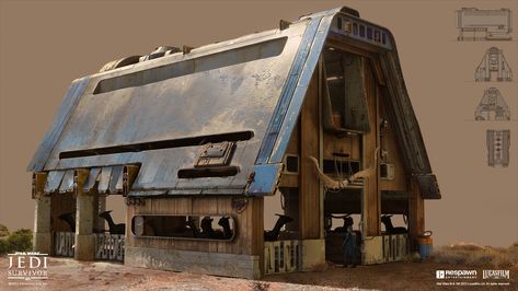 ArtStation - Mosey's Nekko Stable, Bruno Werneck Stable Concept Art, Imperial Architecture, Landscape Concept Art, Survivor Games, Star Wars Jedi Survivor, Jedi Survivor, Jedi Fallen Order, Landscape Concept, Rogue One