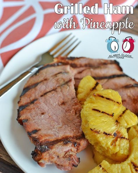 Bbq Ham Recipes, Grilled Ham Steaks, Ham With Pineapple, Best Grill Recipes, Ham Steak Recipes, Grilling Recipes Pork, Ham Steak, Holiday Entertaining Food, Luau Food