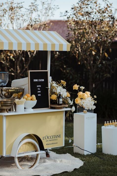 Roda Gerobak, Pr Company, Bar Cart Inspo, Australian Wattle, Gerobak Dorong, Food Cart Design, Ice Cream Cart, Skincare Collection, Cafe Shop Design