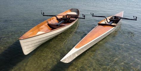 Rowing Shell, Wooden Boat Kits, Mini Boat, Liveaboard Boats, Canoe Building, Model Boat Plans, Make A Boat, Row Boats, Kayak Boats