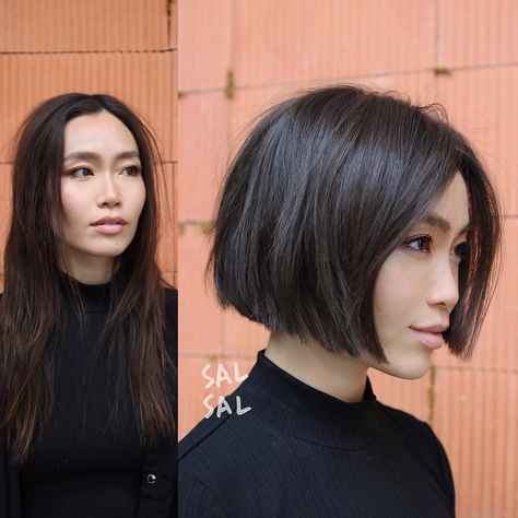 No.1 Hair Platform In Asia on Instagram: “#hair #shorthair #makeover #transformation by @salsalhair #photography #instahair #salon #aheadhairmedia #aheadhairtrends #lonewong #短髮…” Bob Haircut With Bangs, Short Bob Haircuts, Trending Hairstyles, Winter Hairstyles, Short Bob Hairstyles, Fresh Start, Womens Haircuts, Bobs Haircuts, Fine Hair