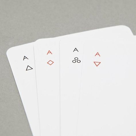 Minimalist Cards | 30 Insanely Awesome Decks Of Playing Cards Modern Playing Cards, Concert Visuals, Bar Fancy, Geometric Symbols, Minimalist Cards, Playing Cards Design, School Decor, Fashion Moodboard, Cool Deck