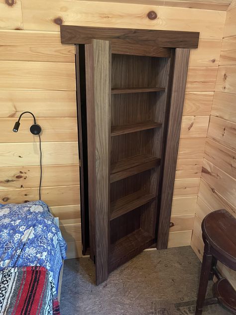 Master Closet Hidden Storage, Hidden Doors In Walls Bedroom, Hidden Compartments In Walls, Bookcase Doors Hidden, Book Shelf Door Hidden Diy, Secret Door Ideas Bedrooms, Hidden Cabinet In Wall, Murphy Shelf, Diy Murphy Door