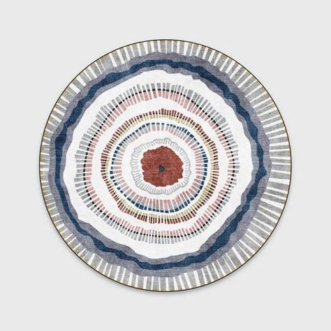 Bedroom Hanging Chair, Round Living Room, Bedside Rug, Polyester Rugs, Natural Latex, Geometric Lines, Cool Rugs, Round Rugs, Rug Pattern