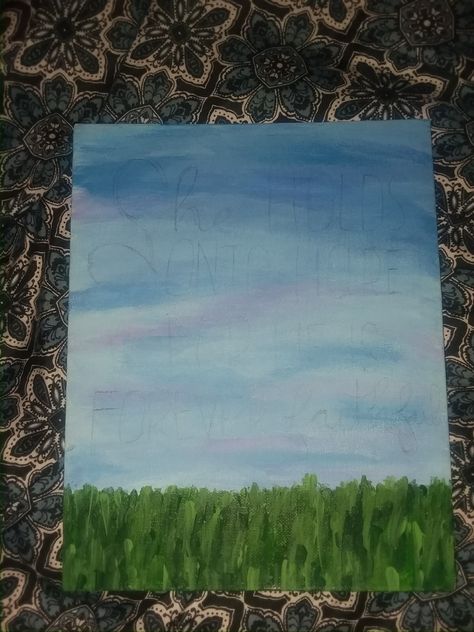 Sky and grass acrylic painting Grass Acrylic Painting, Story Sack, Grass Painting, Kids Room Paint, Kids Painting, Canvas Painting Designs, Canvas Painting Diy, Sky Painting, Painting Designs