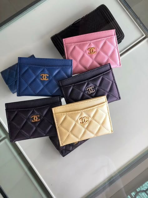 💥Chanel new pearly colors card holder Card Holder Chanel, Luxury Card Holder, Chanel Card Holder, Aesthetic Bags, Card Purse, Coin Card, Cute Wallets, Luxury Card, Girly Bags