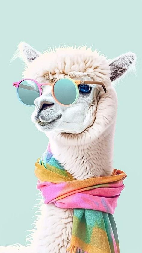 Alpaca Aesthetic, Alpaca Wallpaper, Llama Images, Harley And Joker Love, Iphone Wallpaper Landscape, Animal Illustration Art, Photo To Art, Cute Llama, Digital Art Gallery