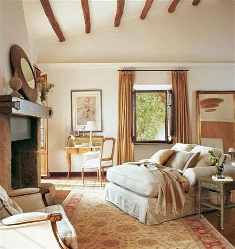 Restored 17th century Farmhouse in Spain | Inspiring Interiors Oversized Reading Chair, Oversized Chaise, Oversized Chaise Lounge, Century Farmhouse, Overstuffed Chairs, Inspiring Interiors, Oversized Chair, Chaise Lounges, Ranch Style Homes