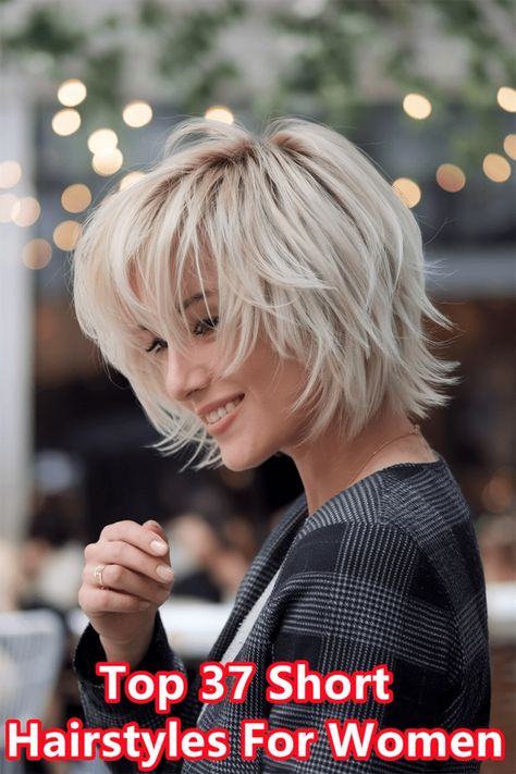 Trendy Choppy Layers: The Perfect Short Hairstyle Women Will Adore Face Framing Haircut Short, Messy Short Hairstyle Women, Shaggy Cut, Short Hairstyle Women, Short Shaggy Haircuts, Stacked Hair, Shaggy Short Hair, Choppy Layers, Edgy Haircuts