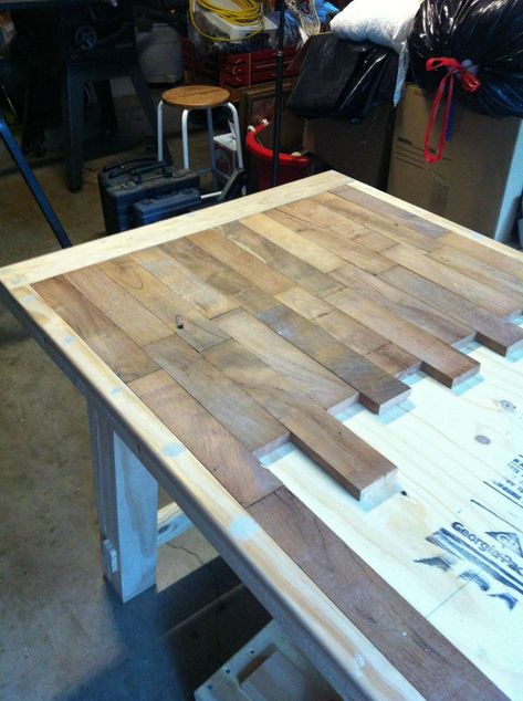 Wood Kitchen Counters, Diy Wood Desk, Diy Esstisch, Wooden Kitchen Table, Diy Kitchen Table, Kitchen Table Makeover, Kitchen Table Wood, Diy Dining Table, Diy Dining