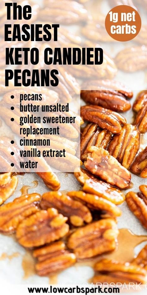 Keto Spiced Pecans, Keto Pecans Candied Easy, Keto Candied Pecans With Butter, Keto Roasted Pecans, Keto Pecan Pralines, Keto Cinnamon Pecans, Keto Praline Pecans, Keto Nut Recipes, Buttered Pecans