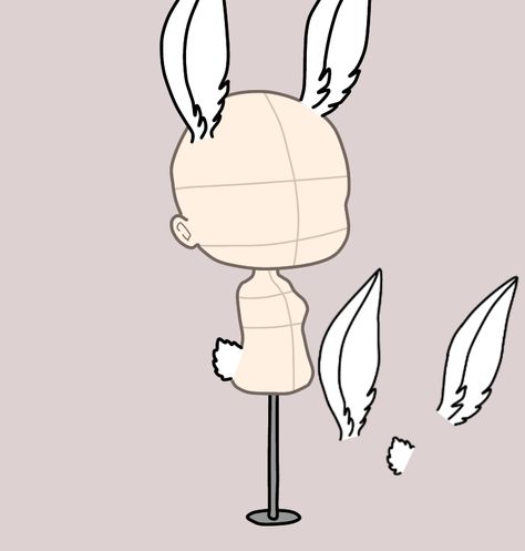 Feel free to steal ^^ Anime Bunny Ears, Bunny Ears And Tail, Girl Base, How To Draw Ears, Best Drawing Ideas, How To Draw Anime, Gacha Props, Ears And Tail, Anime Lineart