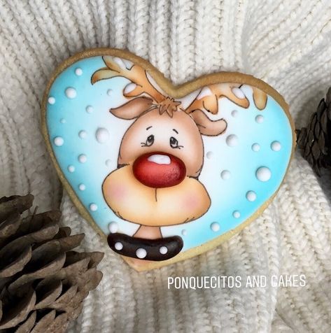 Airbrush Cookies Ideas, Airbrush Cookies, Woodland Cookies, Chocolate Crackle Cookies, Crackle Cookies, Hand Painted Cookies, Cute Christmas Cookies, Christmas Biscuits, Paint Cookies