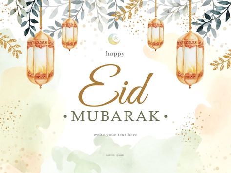 Ied Mubarak Greeting Card, Ied Mubarak Design Card, Happy Eid Mubarak Design Card, Hampers Ramadhan, Lantern Background, Eid Mubarak Design, Arabic Lantern, Eid Envelopes, Ied Mubarak