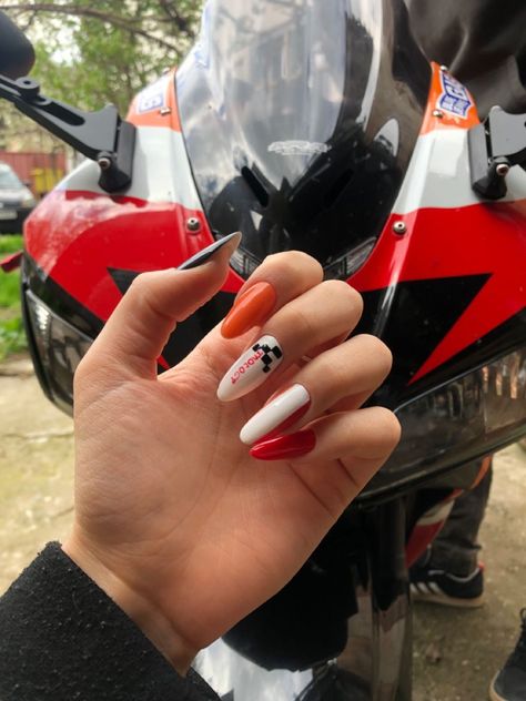 Summer Nails Trends| Summer Nail Art 2023 Moto Nails Design, Motorcycle Nail Art, Motorcycle Nails Designs, Kawasaki Nails, Honda Nails, Nails Motorcycle, Moto Nails, Bike Nails, Motorcycle Nails