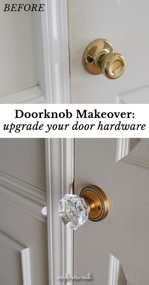 An easy and budget friendly home update is to upgrade door knobs in your home! Sharing a list of  Amazon door knob hardware options! A door knob makeover is a simple way to update the look of your doors and add character. Update Interior Doors, Door Knobs Interior, Bedroom Door Knobs, Paint Door Knobs, Diy Door Knobs, Bathroom Door Knob, Rub And Buff, Interior Door Knobs, Brass Door Knobs