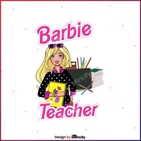 Teacher Barbie, Png Products, Back To School Svg, Doll Barbie, Teacher Design, Teacher Svg, School Svg, Space Silhouette, Svg Designs