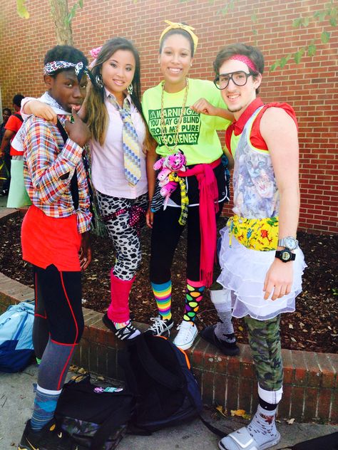 No body does wacky tacky day like Garner! Wacky Tacky Day, Mismatch Day, Tacky Day, School Spirit Week, Wednesday Outfit, Wednesday Dress, Spirit Week Outfits, Crazy Dresses, Engagement Photo Outfits Fall