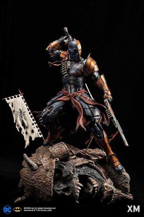 Imgur Post - Imgur Superhero Statues, Dc Deathstroke, Deathstroke The Terminator, Slade Wilson, Cast Porcelain, Xm Studios, Creative Collaboration, Dragon Armor, Character Statue