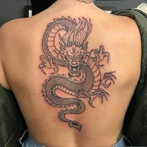 Dragon Tattoo Leg, Henne Tattoo, Dragon Sleeve Tattoos, Dragon Tattoo For Women, Inspiration Tattoos, Spine Tattoos For Women, Red Tattoos, Classy Tattoos, Badass Tattoos