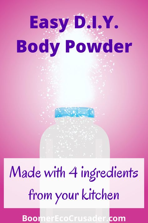 Body powder container spraying powder. Diy Body Powder, Homemade Bath Oil, Natural Body Powder, Alum Powder, Deodorant Powder, Homemade Body Care, Diy Deodorant, Natural Face Cleanser, Body Sweat